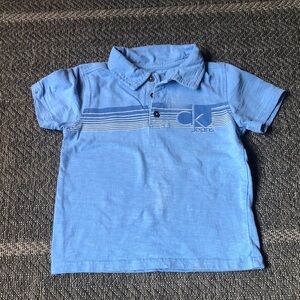 Calvin Klein Jeans Light Blue Striped Kids Polo